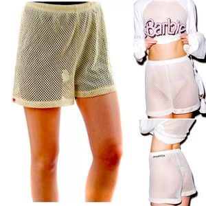 NWT Wildfox Classic Fox Mesh Shorts in Peach Rose Macaroon Size Small